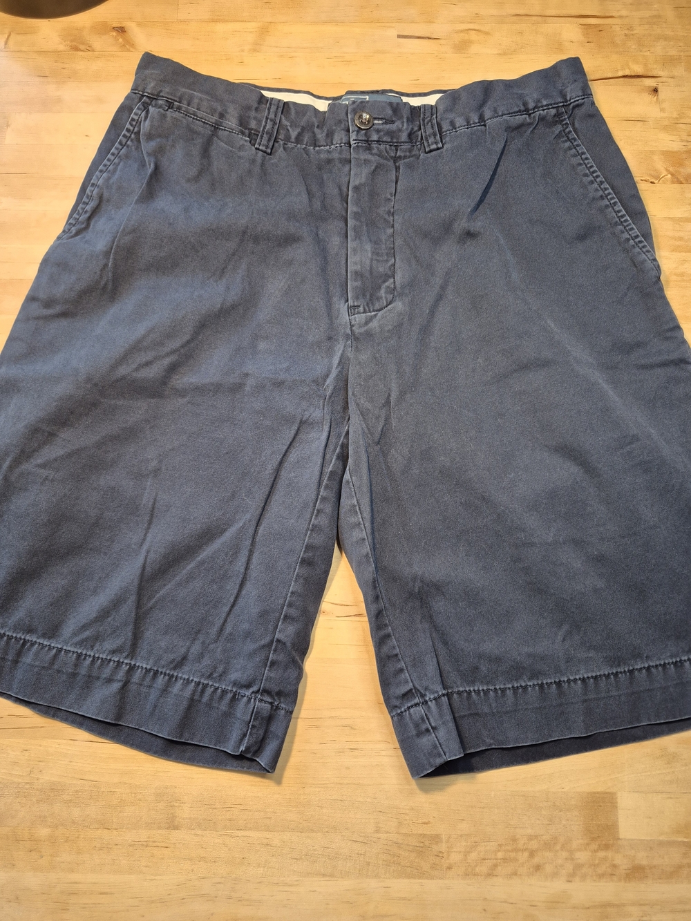 Polo by Ralph Lauren Navy Flat-Front Cotton Shorts